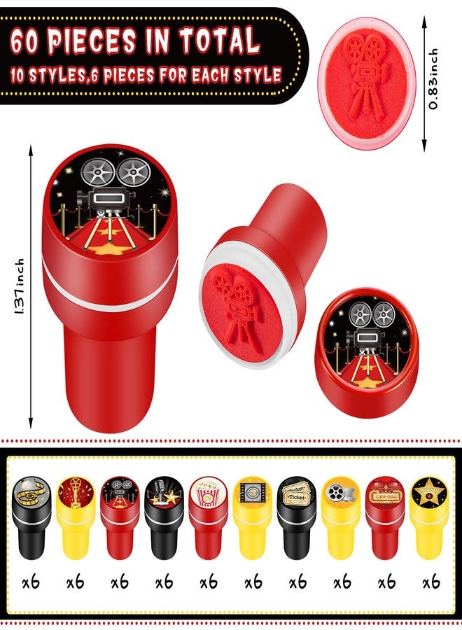 Qilery 60 Pcs Movie Night Party Favors Movie Night Stampers Birthday Party Supplies Goody Bag Stuffer Filler Friends Theme Favors Decorations Prizes - Image 2